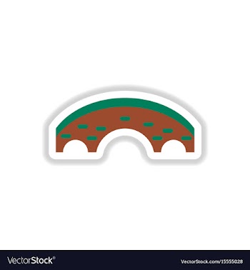 In paper sticker style brick vector image