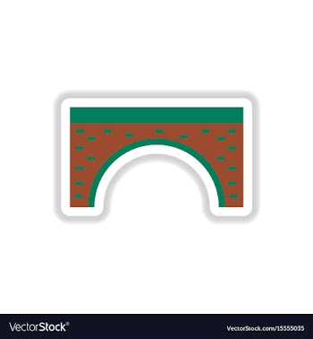 In paper sticker style brick vector image