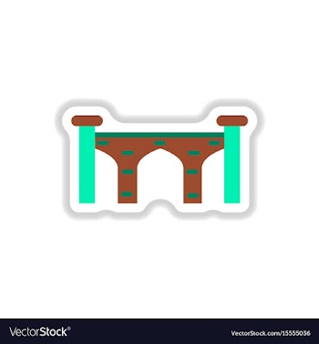 In paper sticker style brick vector image