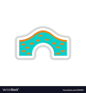 In paper sticker style brick vector image