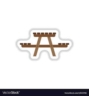 In paper sticker style camping vector image
