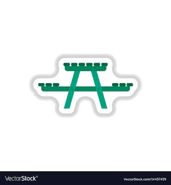 In paper sticker style camping vector image