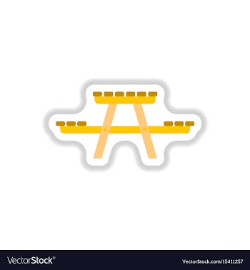 In paper sticker style camping vector image