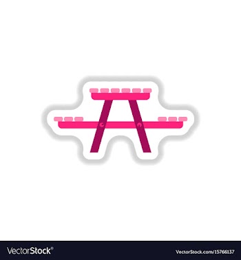 In paper sticker style camping vector image