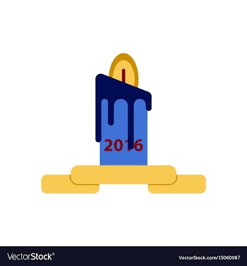In paper sticker style candle vector image