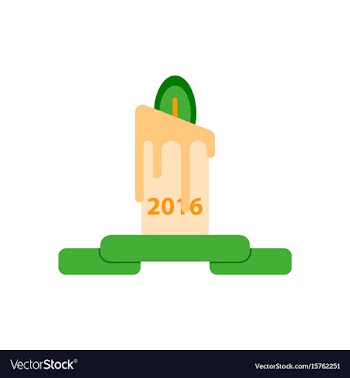 In paper sticker style candle vector image