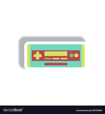 In paper sticker style car vector image