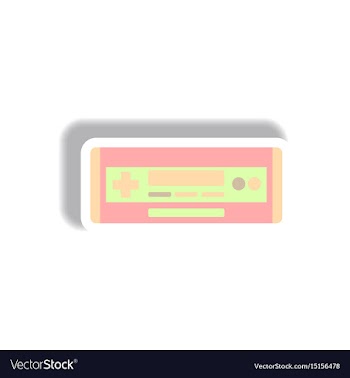 In paper sticker style car vector image