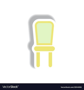 In paper sticker style chair vector image