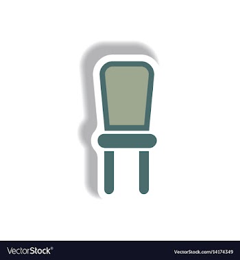 In paper sticker style chair vector image