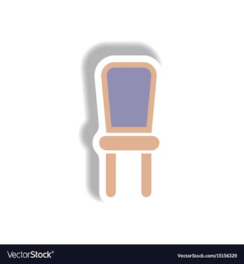 In paper sticker style chair vector image