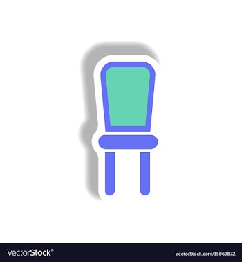 In paper sticker style chair vector image