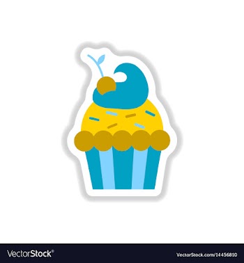 In paper sticker style cherry vector image