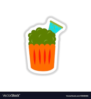 In paper sticker style cherry vector image