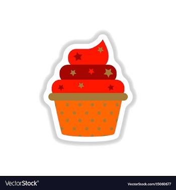 In paper sticker style cherry vector image