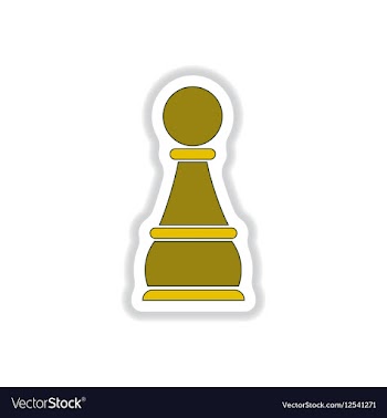 In paper sticker style chess vector image