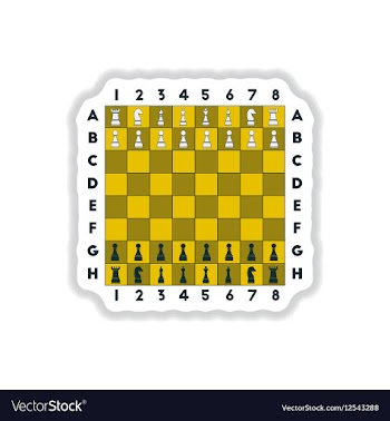 In paper sticker style chess vector image