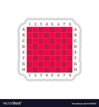 In paper sticker style chess vector image