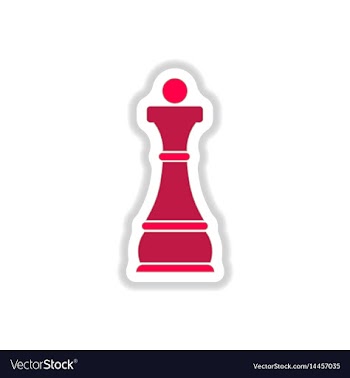 In paper sticker style chess vector image