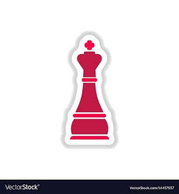 In paper sticker style chess vector image