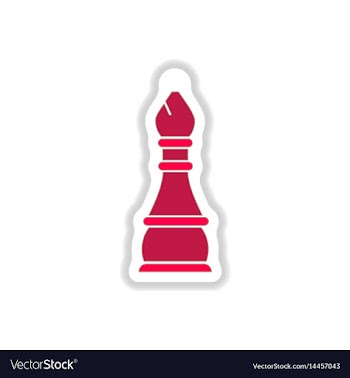 In paper sticker style chess vector image