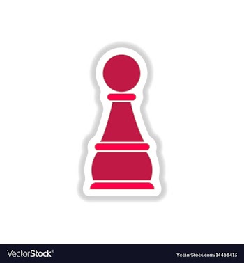 In paper sticker style chess vector image