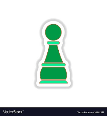 In paper sticker style chess vector image
