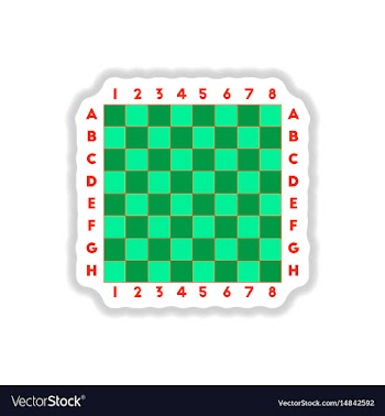 In paper sticker style chess vector image