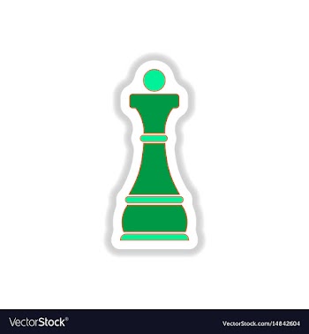 In paper sticker style chess vector image