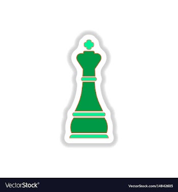 In paper sticker style chess vector image