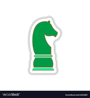In paper sticker style chess vector image