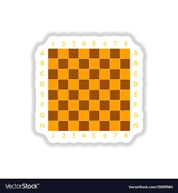 In paper sticker style chess vector image