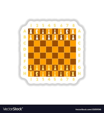 In paper sticker style chess vector image