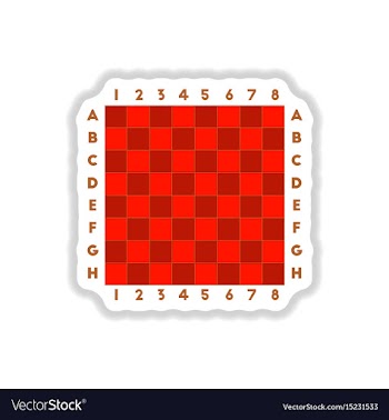 In paper sticker style chess vector image