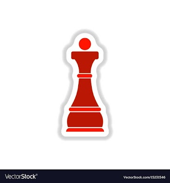 In paper sticker style chess vector image