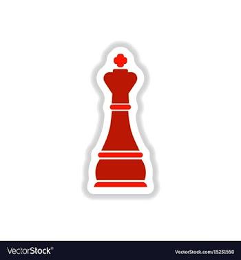In paper sticker style chess vector image