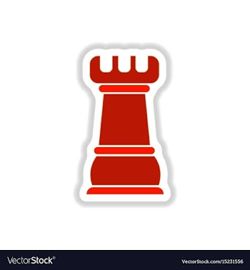 In paper sticker style chess vector image