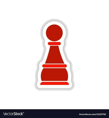 In paper sticker style chess vector image