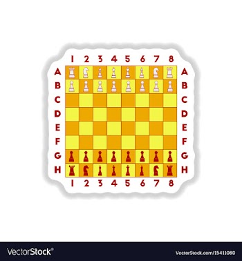 In paper sticker style chess vector image