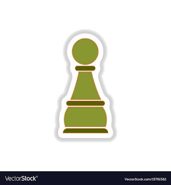 In paper sticker style chess vector image