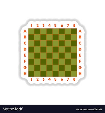 In paper sticker style chess vector image