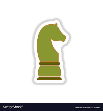 In paper sticker style chess vector image
