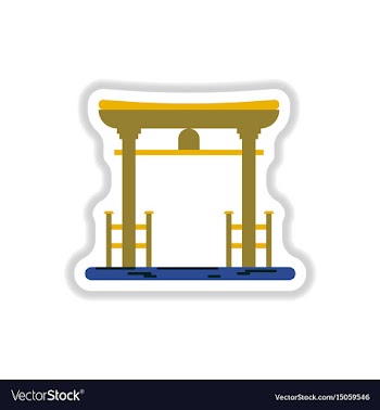 In paper sticker style chinese vector image
