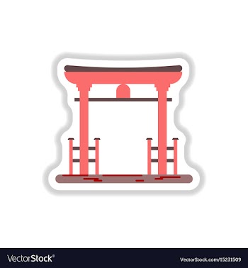In paper sticker style chinese vector image