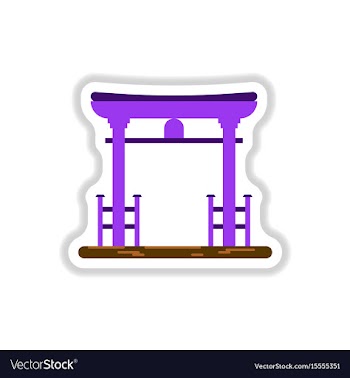 In paper sticker style chinese vector image
