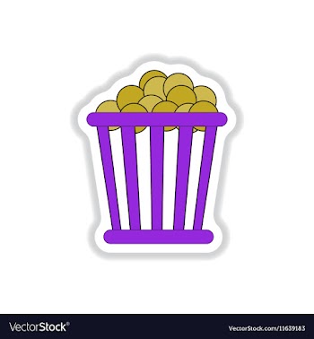 In paper sticker style Cinema vector image