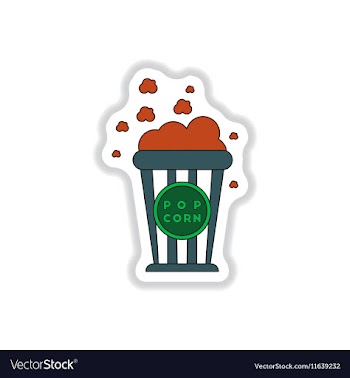 In paper sticker style Cinema vector image