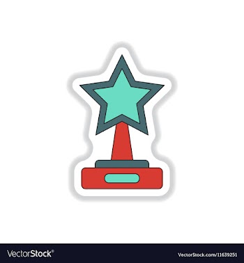 In paper sticker style cinema vector image