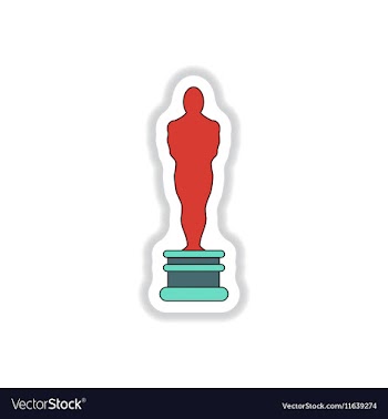 In paper sticker style cinema vector image