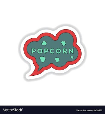 In paper sticker style Cinema vector image